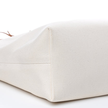 Celine Canvas Calfskin Horizontal Cabas Natural Tan 6 of 10