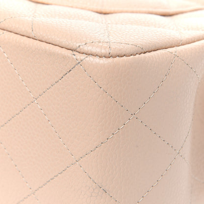 Chanel Caviar Quilted Jumbo Double Flap Light Beige 18 of 22