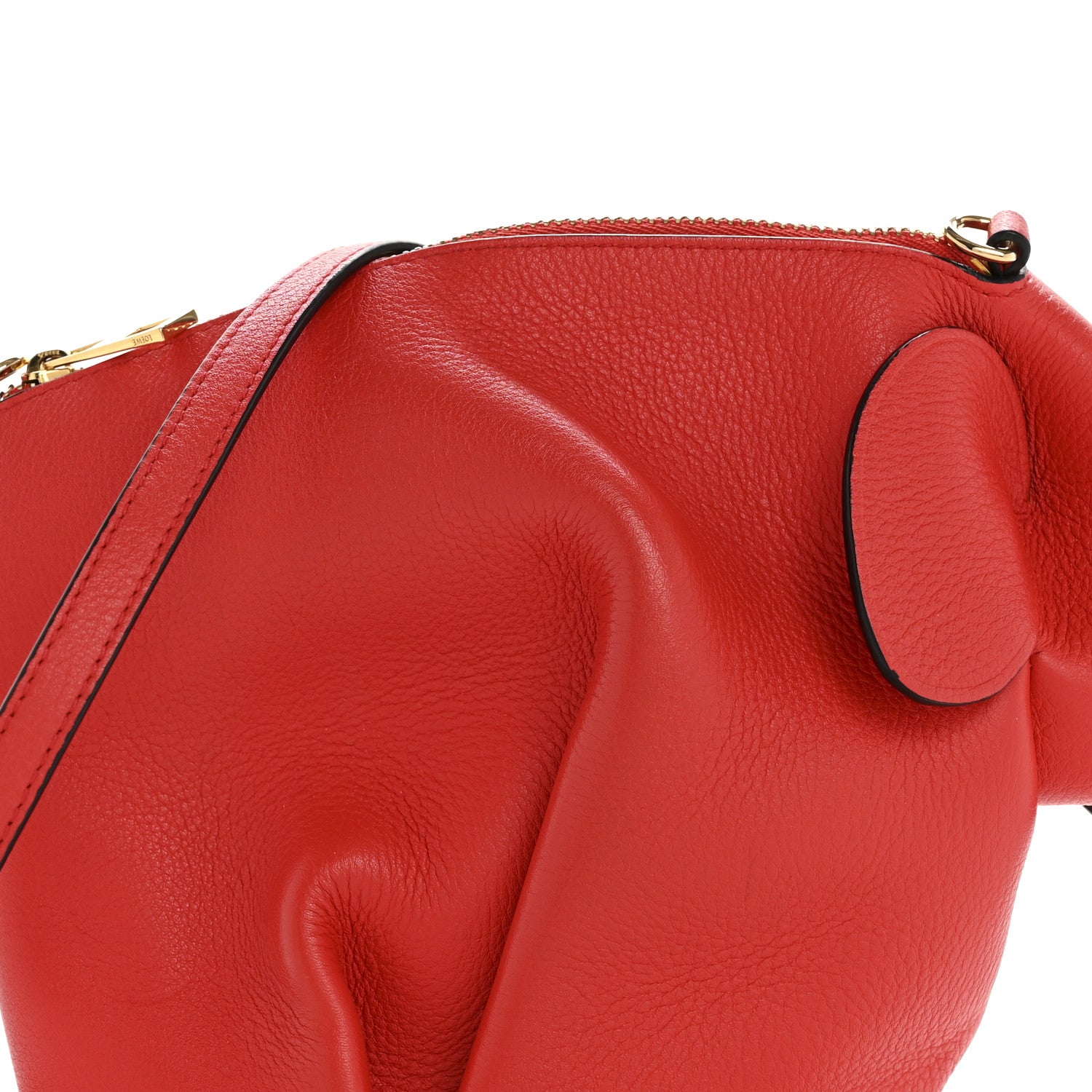 Loewe Calfskin Mini Elephant Crossbody Bag Scarlet Red 1772011