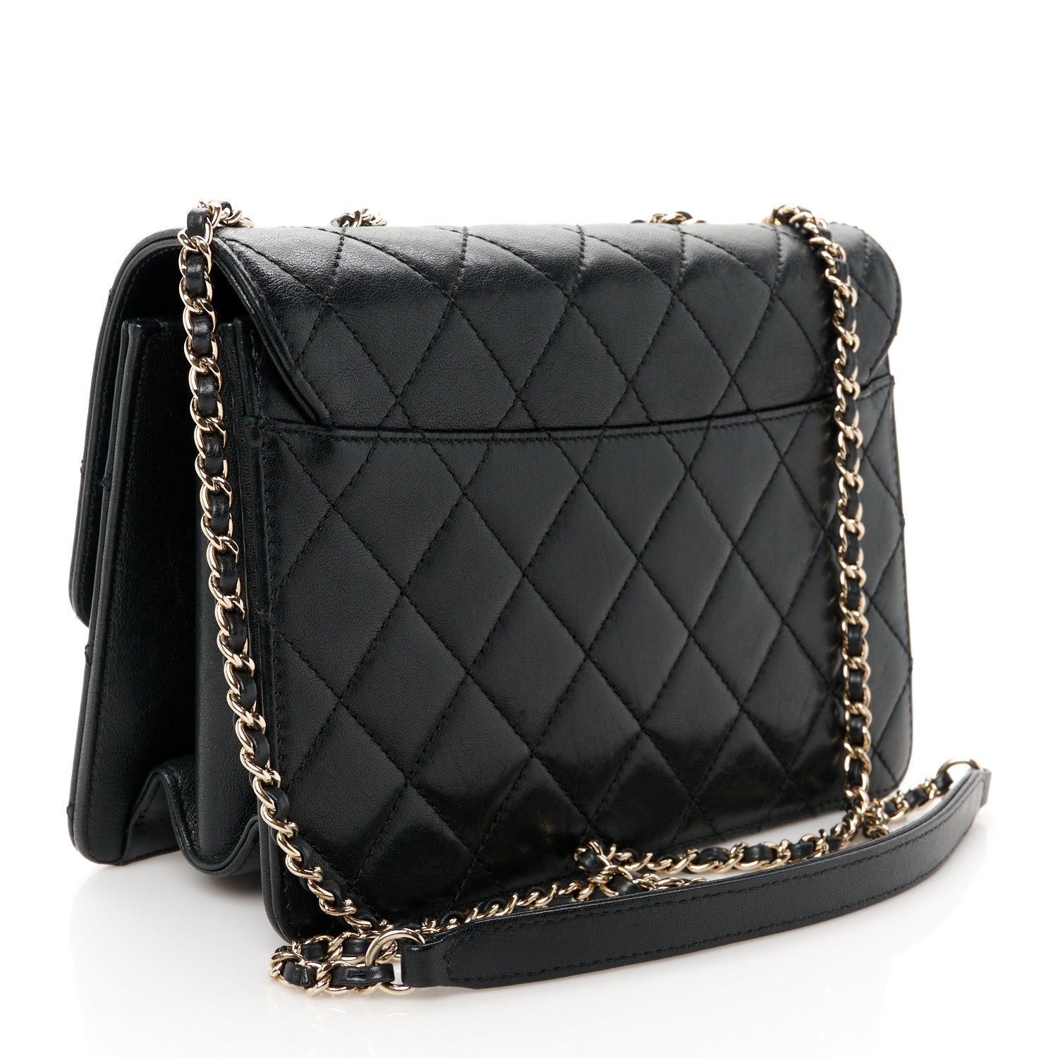 Chanel Sheepskin Quilted Beauty Lock Flap Black 3 of 10