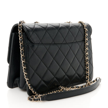 Chanel Sheepskin Quilted Beauty Lock Flap Black 3 of 10