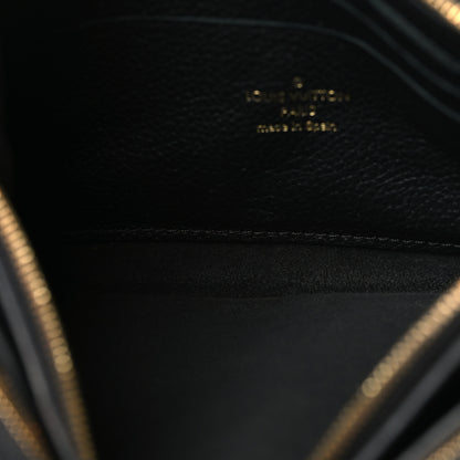 Louis Vuitton Empreinte Monogram Giant Double Zip Pochette Black Cream 6 of 12