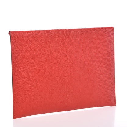 Hermes Chevre Mysore Envelope Wallet Rouge Tomate 3 of 8