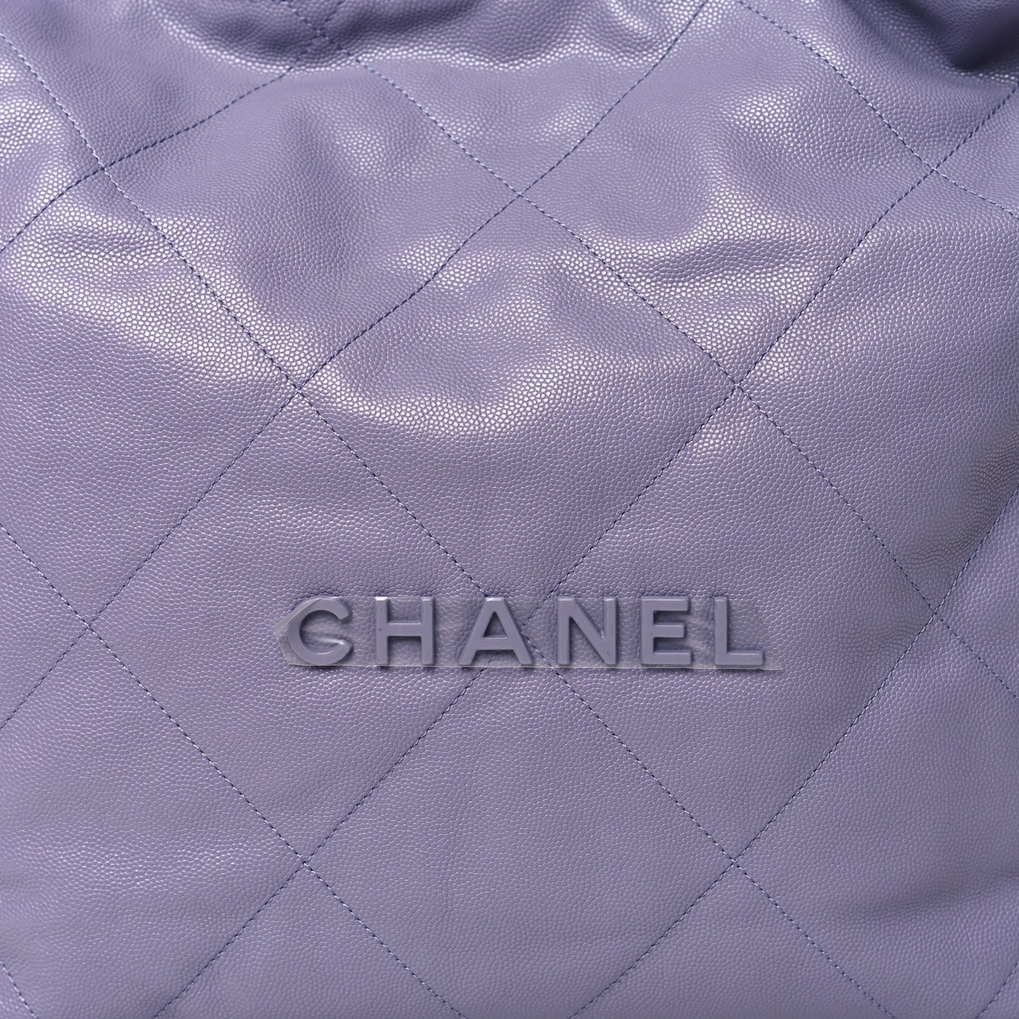 Shiny Caviar Quilted Monochrome Chanel 22 Light Purple