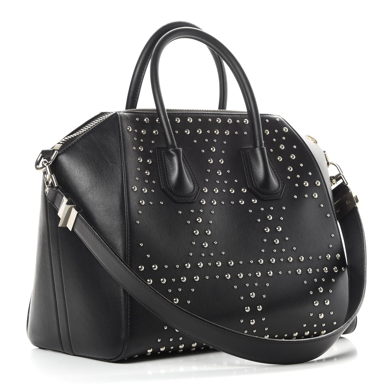 Givenchy Calfskin Medium Studded Antigona Black 3 of 15