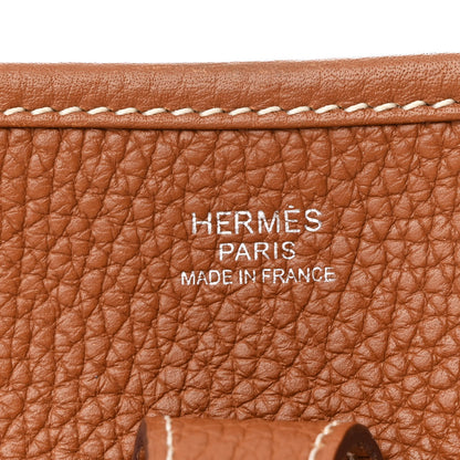 Hermes Taurillon Clemence EVELYNE III PM Gold 6 of 12