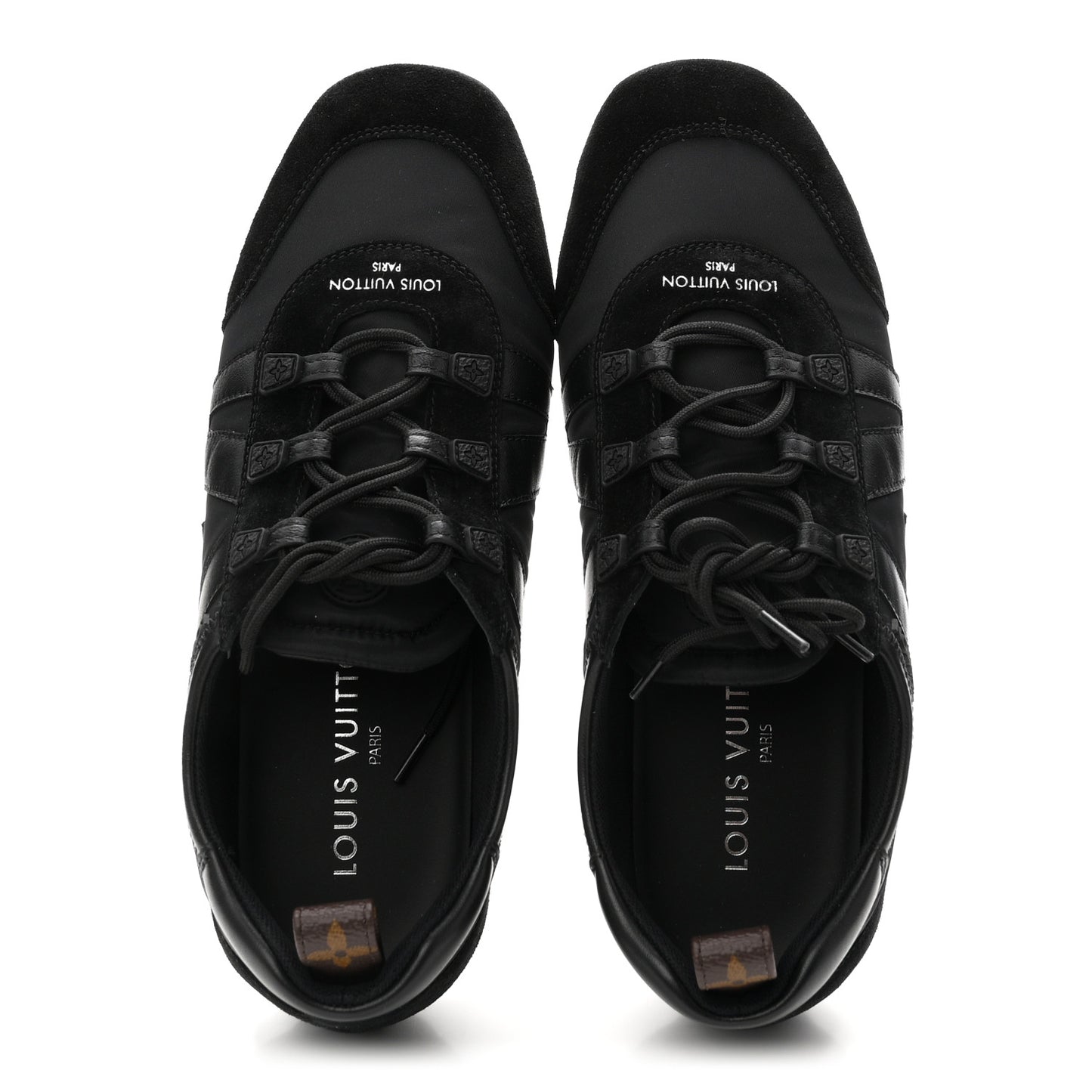 Suede Calfskin LV Sneakerina 39.5 Black