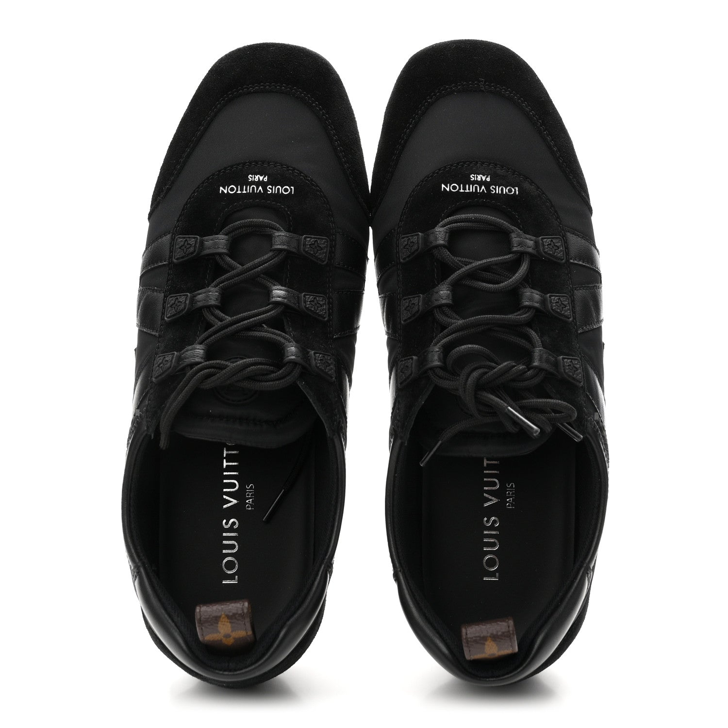 Louis Vuitton Suede Calfskin LV Sneakerina 39.5 Black 2 of 10