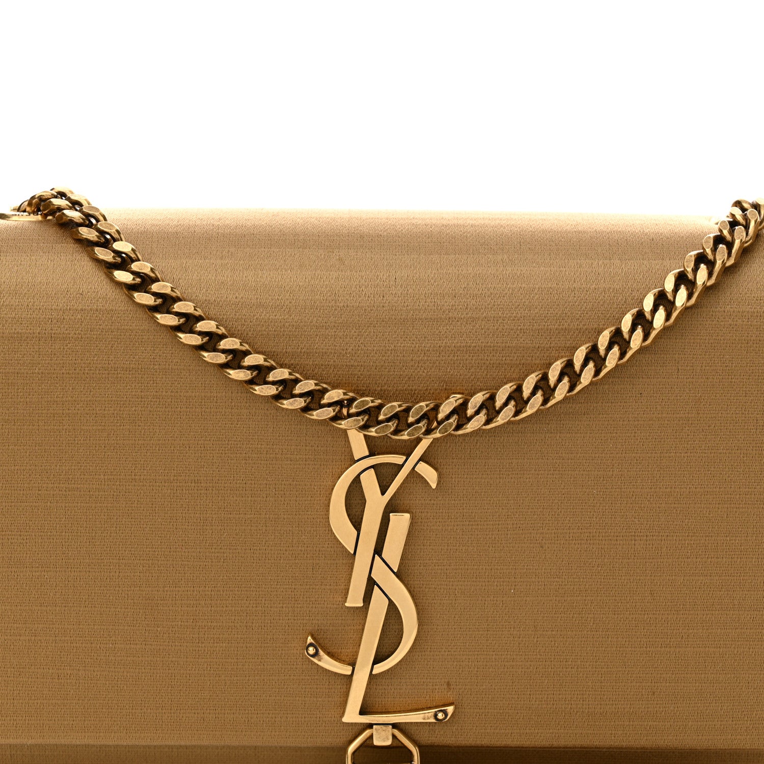 Saint Laurent Satin Small Classic Monogram Kate Tassel Satchel Sahara Beige 8 of 11