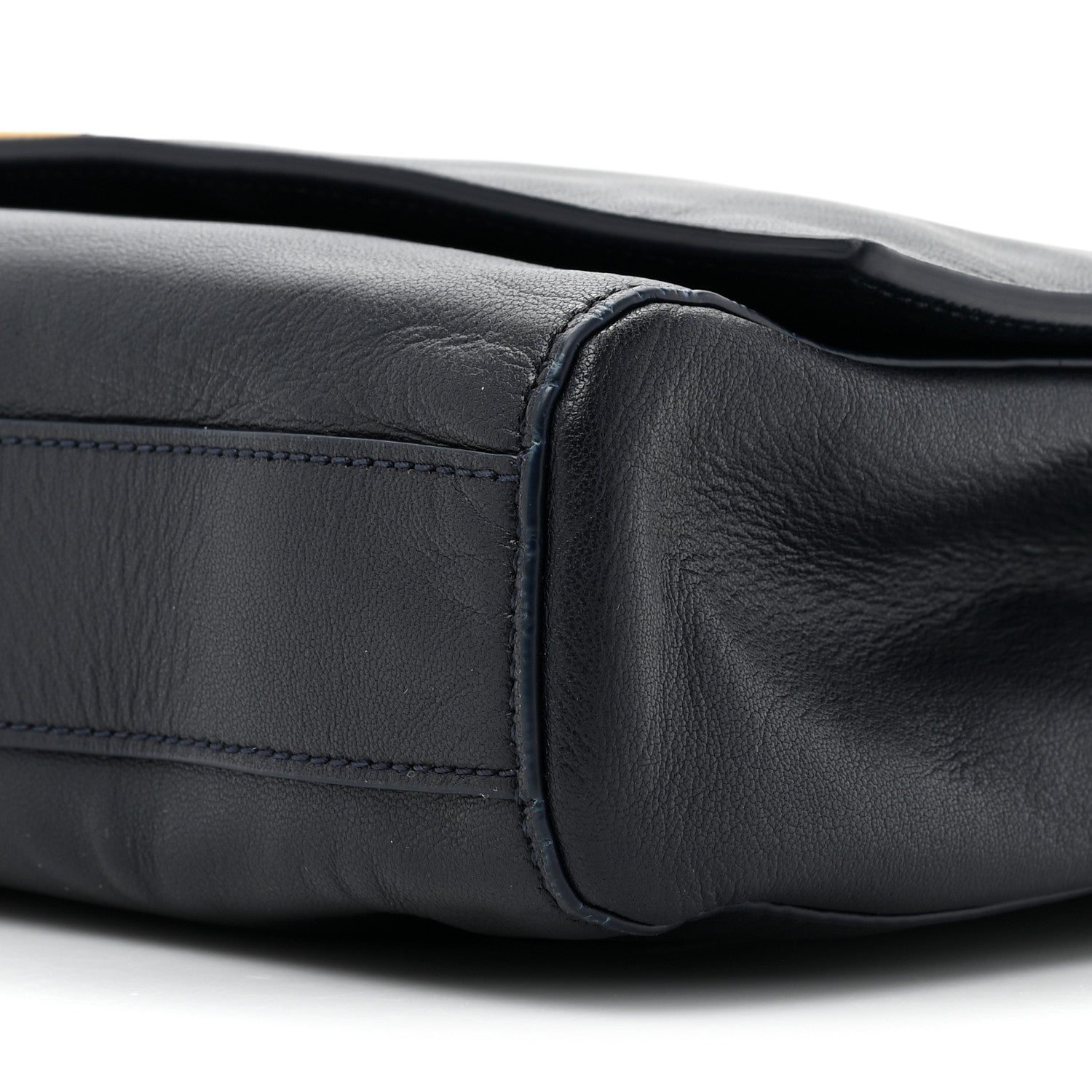 Saint Laurent SAINT LAURENT Smooth Calfskin Suede Medium Reversible Monogram Kate Satchel Navy 8 of 13