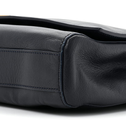 Saint Laurent SAINT LAURENT Smooth Calfskin Suede Medium Reversible Monogram Kate Satchel Navy 8 of 13