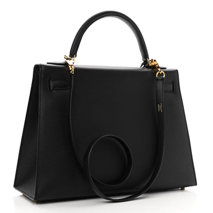 Hermes Epsom Kelly Sellier 32 Black 3 of 10