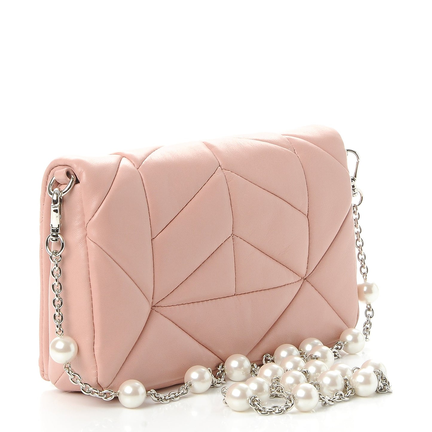 Nappa Patch Pearl Shoulder Bag Orchidea