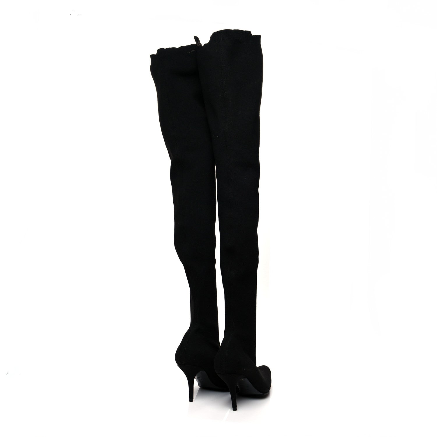 Balenciaga Spandex Round Toe Knife Thigh High Boots 40 Black 4 of 6