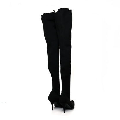 Balenciaga Spandex Round Toe Knife Thigh High Boots 40 Black 4 of 6