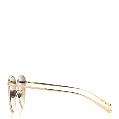 Chanel Metal Crystal Sunglasses 4258-B  Gold 3 of 7