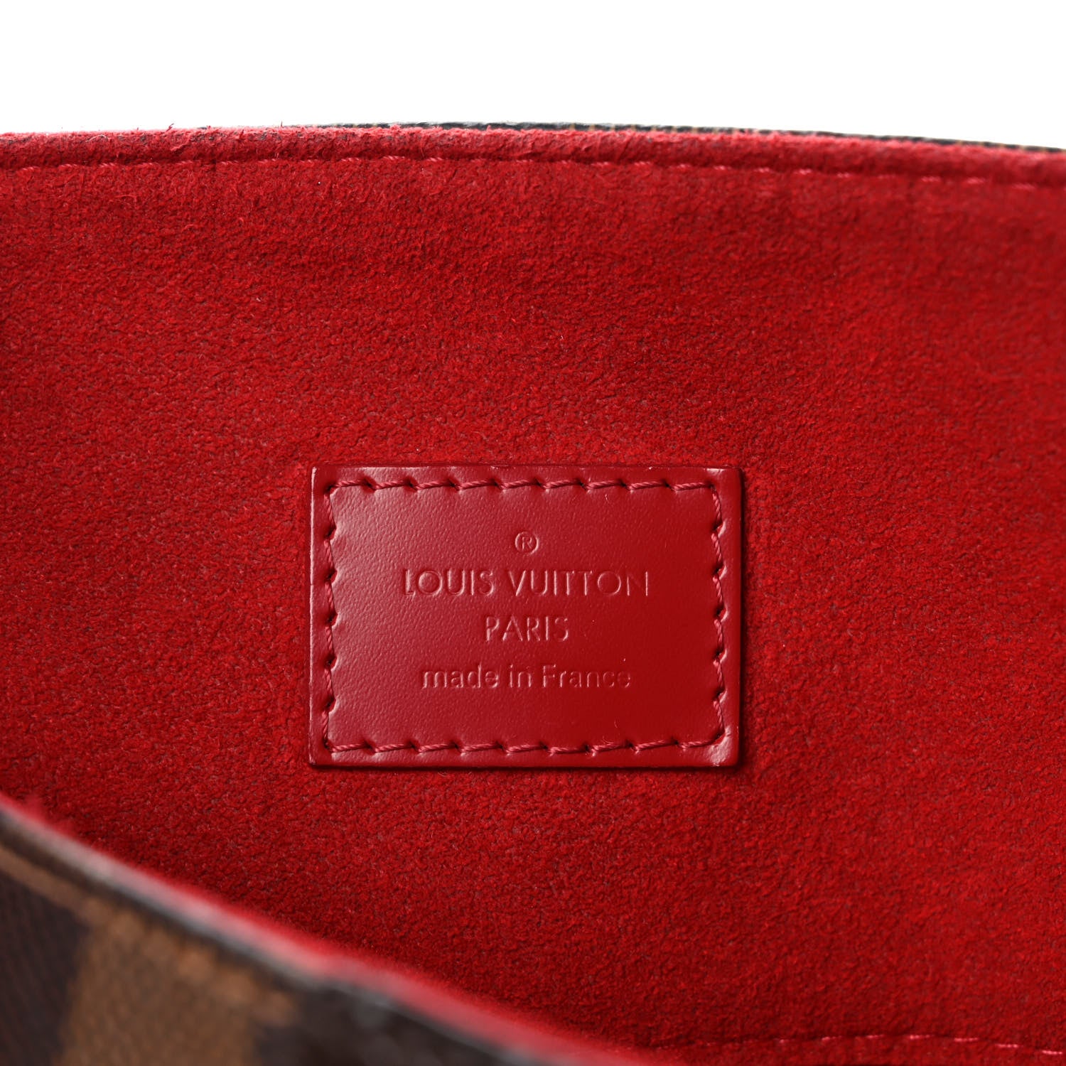 Louis Vuitton Damier Ebene Caissa Hobo Cherry 6 of 8