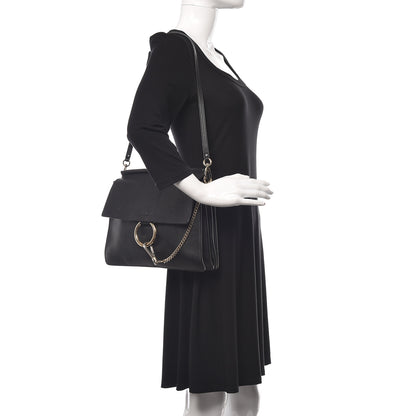 Chloe Calfskin Medium Faye Shoulder Bag Black 2 of 26