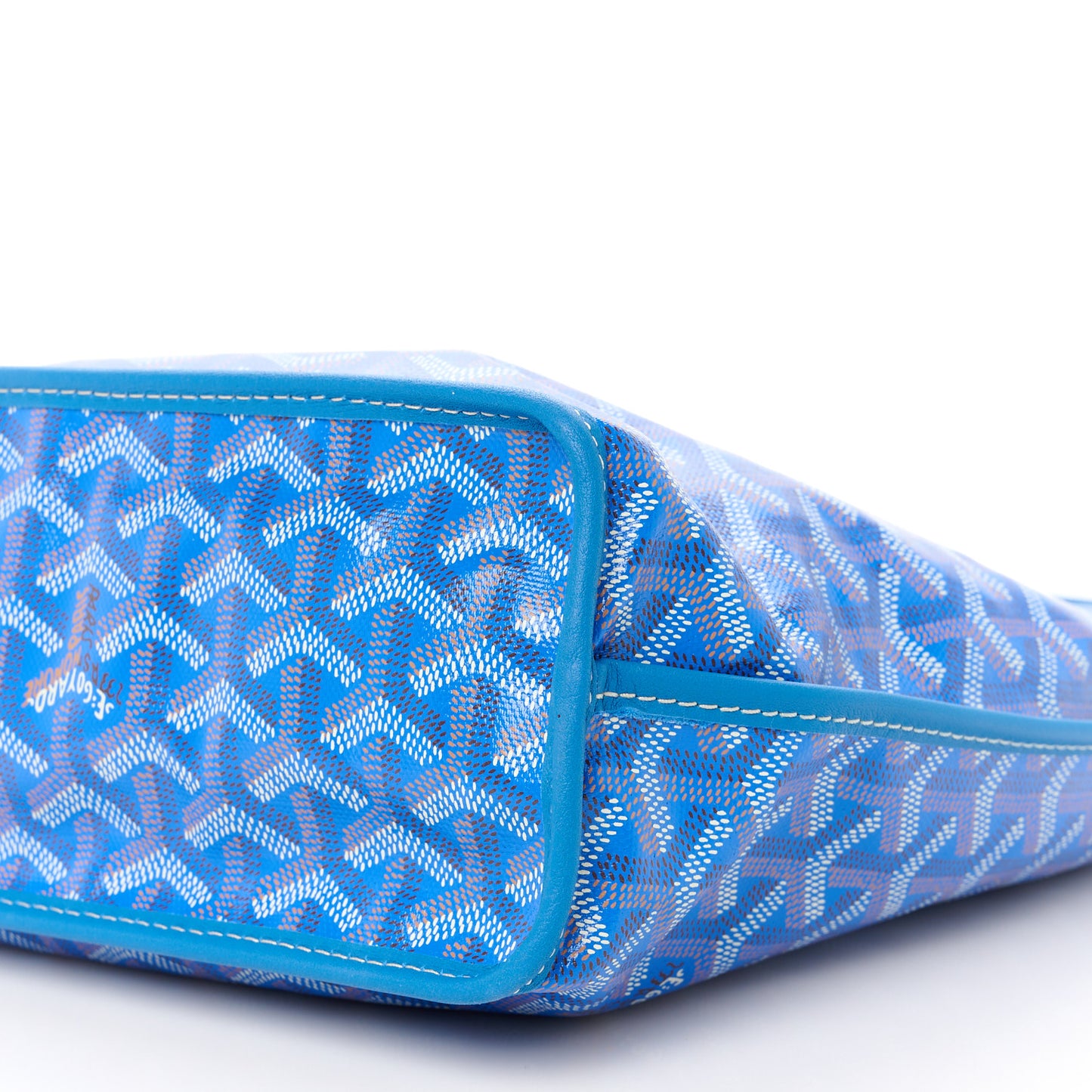 Goyardine Coeur Reversible Mini Anjou Sky Blue