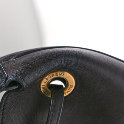 Saint Laurent Calfskin Medium Paris VII Flat Hobo Black 8 of 8