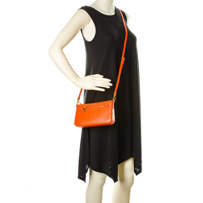 Prada Saffiano Zip Crossbody Bag Papaya 2 of 8
