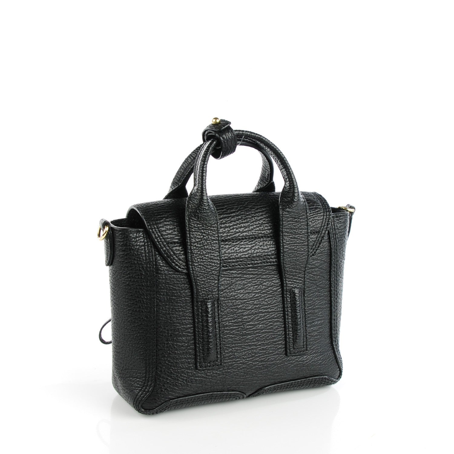 3.1 Phillip Lim 3.1 Textured Calfskin Mini Pashli Satchel Black 3 of 9