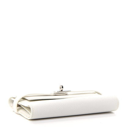 Hermes Epsom Medium Kelly Wallet White 4 of 6