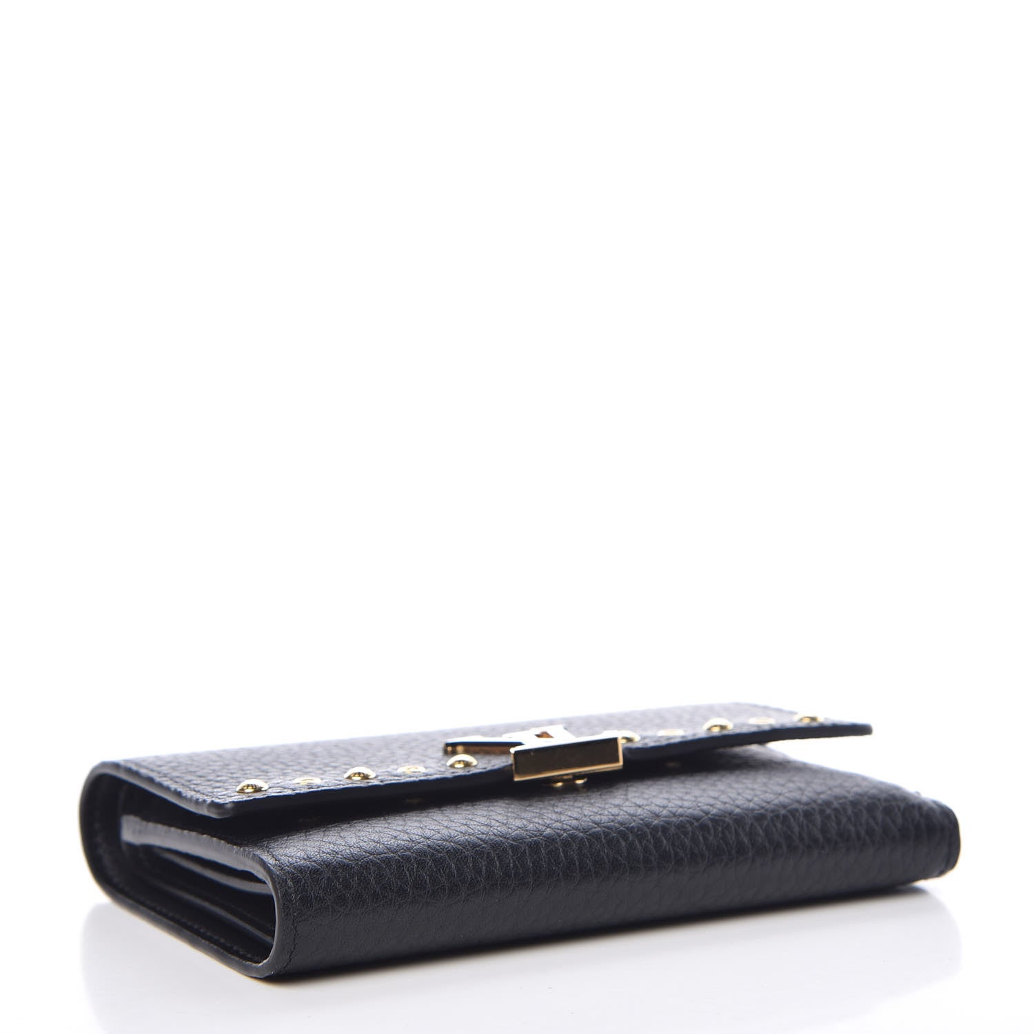Louis Vuitton Taurillon Capucines Studded Compact Wallet Black 4 of 8