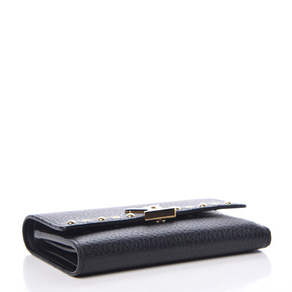 Louis Vuitton Taurillon Capucines Studded Compact Wallet Black 4 of 8