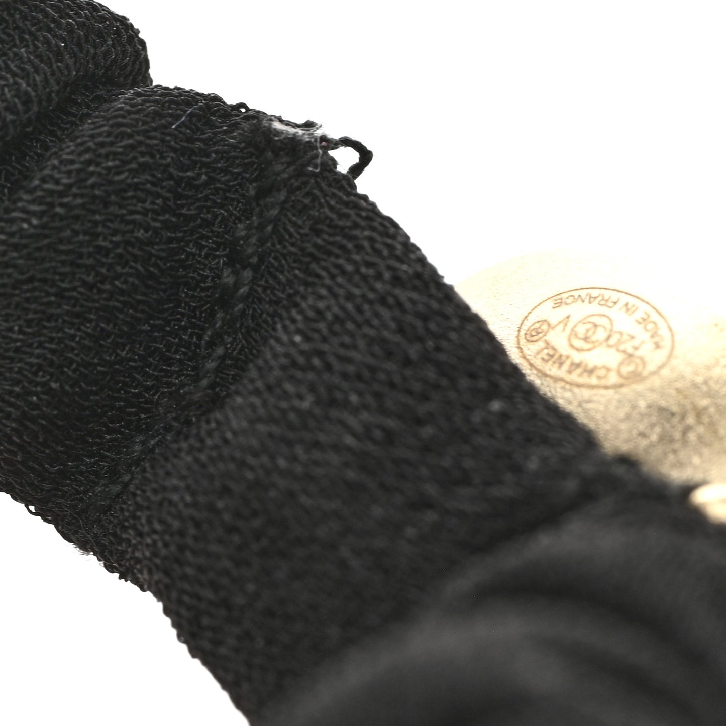 Pearl CC Hair Tie Black Gold Pearly White