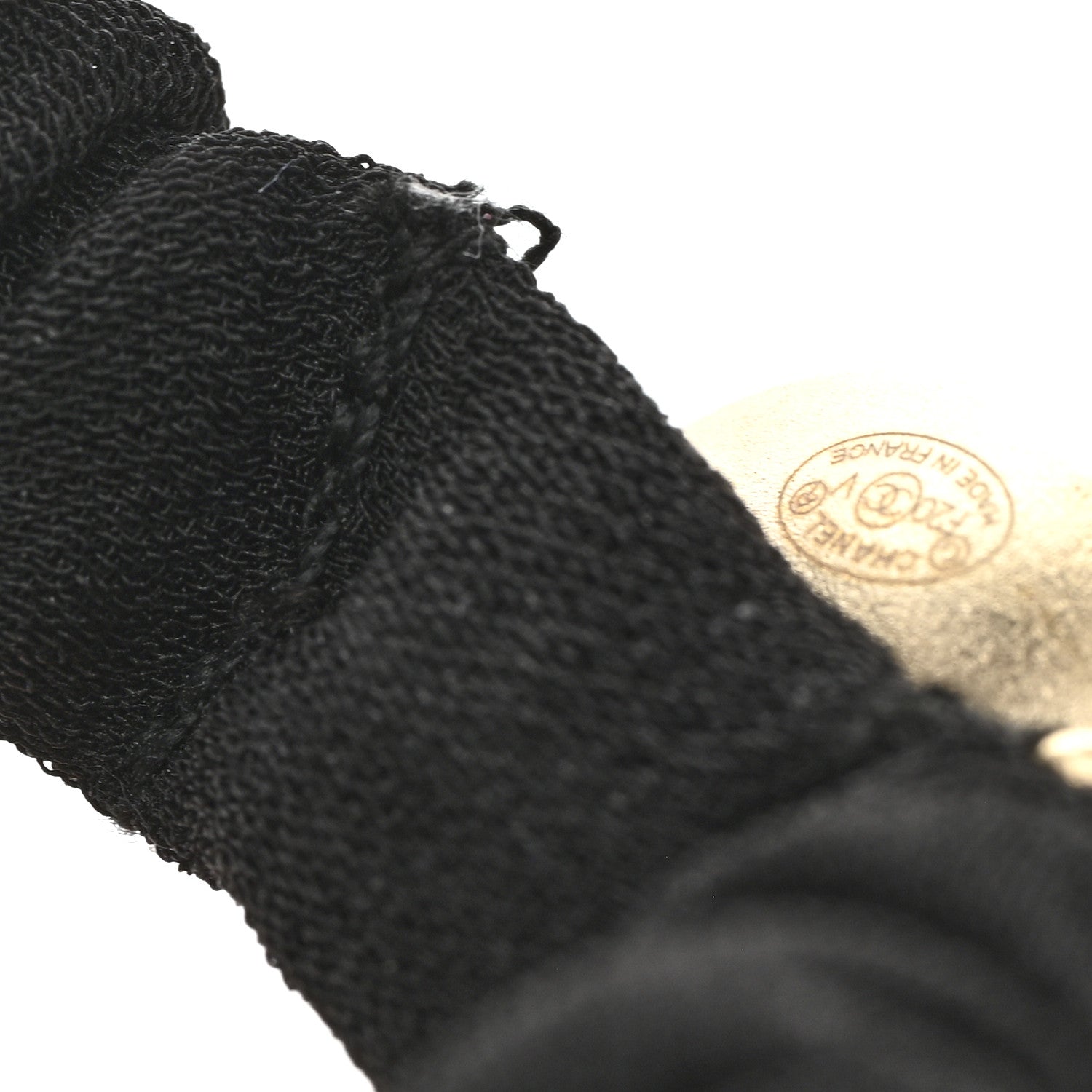 Chanel Pearl CC Hair Tie Black Gold Pearly White 5 of 6