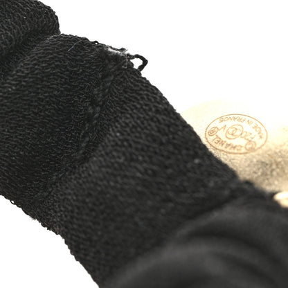 Chanel Pearl CC Hair Tie Black Gold Pearly White 5 of 6
