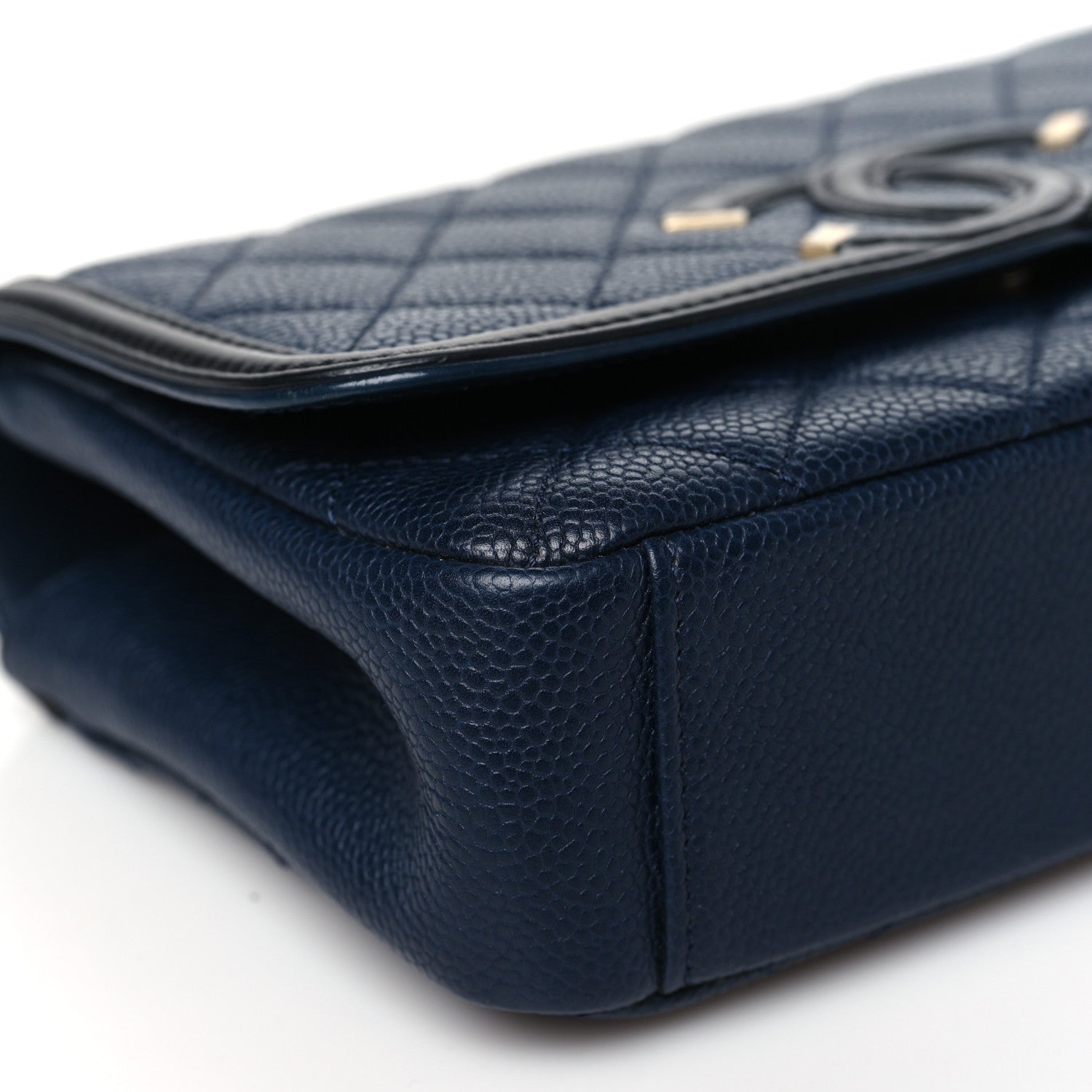 Chanel Caviar Quilted Small CC Filigree Flap Navy Black 9 of 10