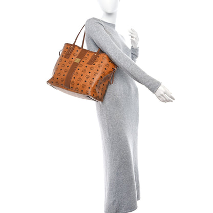 MCM Visetos Medium Liz Reversible Shopper Tote Cognac 2 of 21