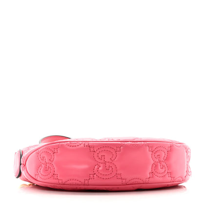 Gucci Calfskin GG Matelasse Mini Hobo Shoulder Bag Pink 4 of 10