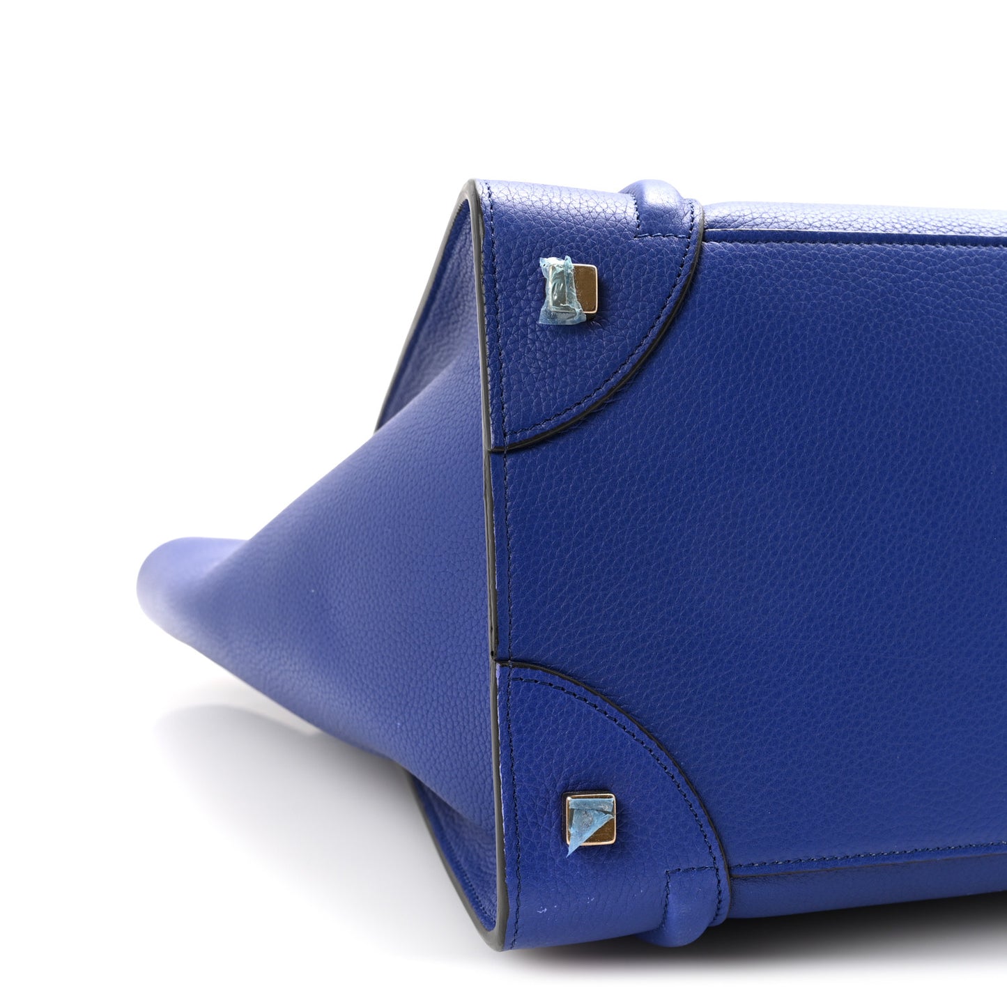 Drummed Calfskin Mini Luggage Indigo