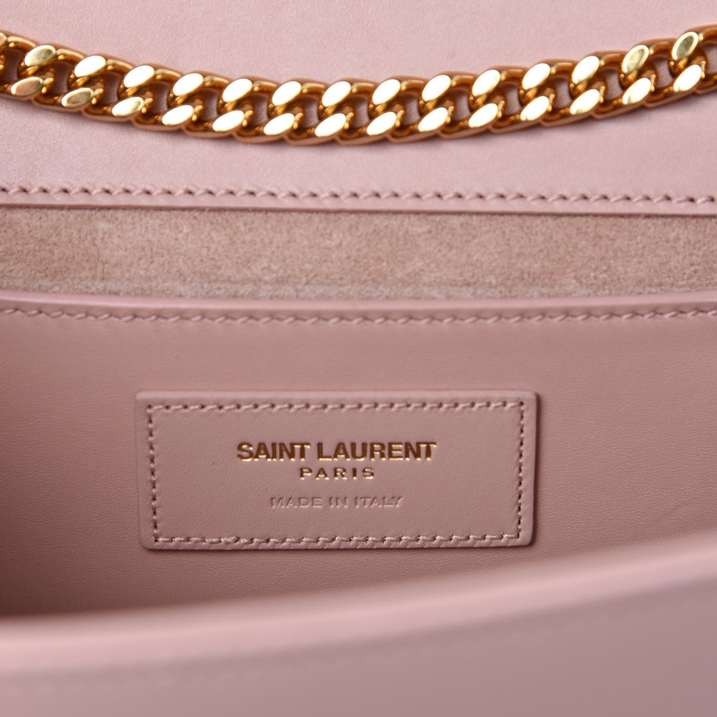 Smooth Calfskin Medium Classic Monogram Kate Tassel Satchel Pink