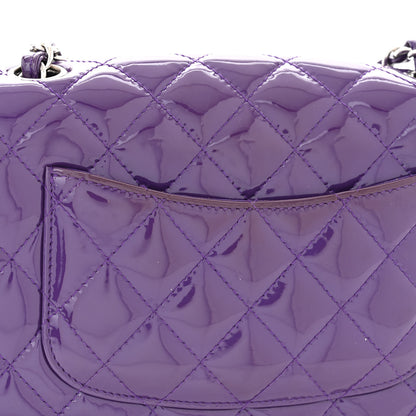 Chanel Patent Quilted Mini Rectangular Flap Purple 12 of 13
