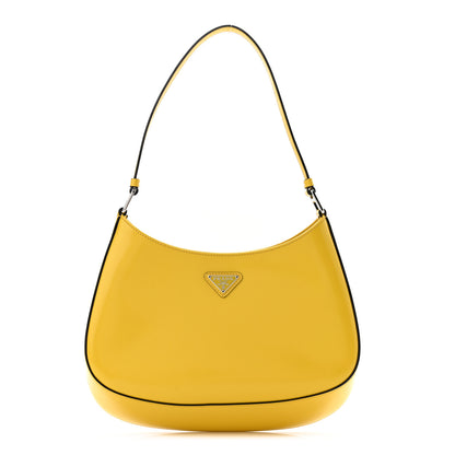 Prada Spazzolato Cleo Shoulder Bag Sole Black 1 of 11