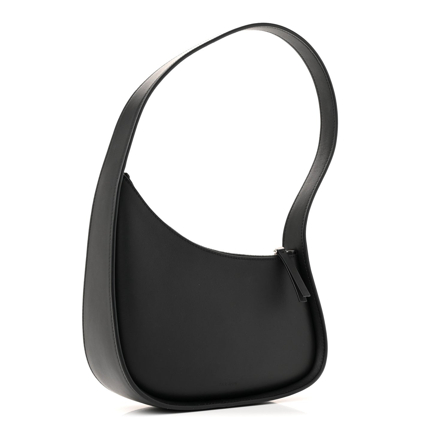 Smooth Calfskin Half Moon Shoulder Bag Black