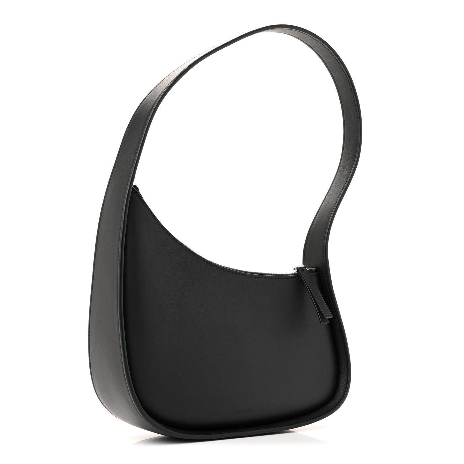 The Row Smooth Calfskin Half Moon Shoulder Bag Black 3 of 11