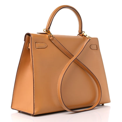 Hermes Vache Natural Kelly Sellier 35 2 of 17