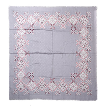 Louis Vuitton Silk Wool Flowergram Monogram Shawl Light Pink 1 of 3