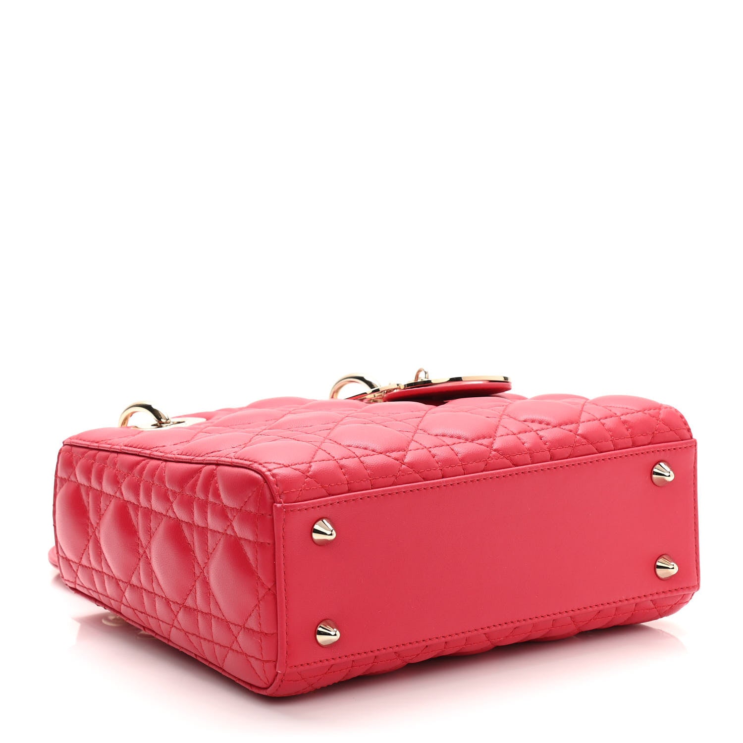 Christian Dior Lambskin Cannage Small My ABCDior Lady Dior Red 4 of 10