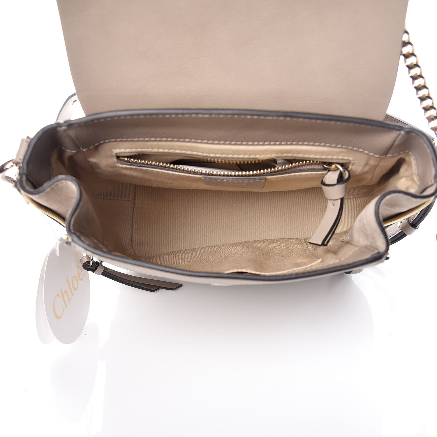 Chloe Suede Calfskin Small Faye Backpack Motty Grey 7 of 9