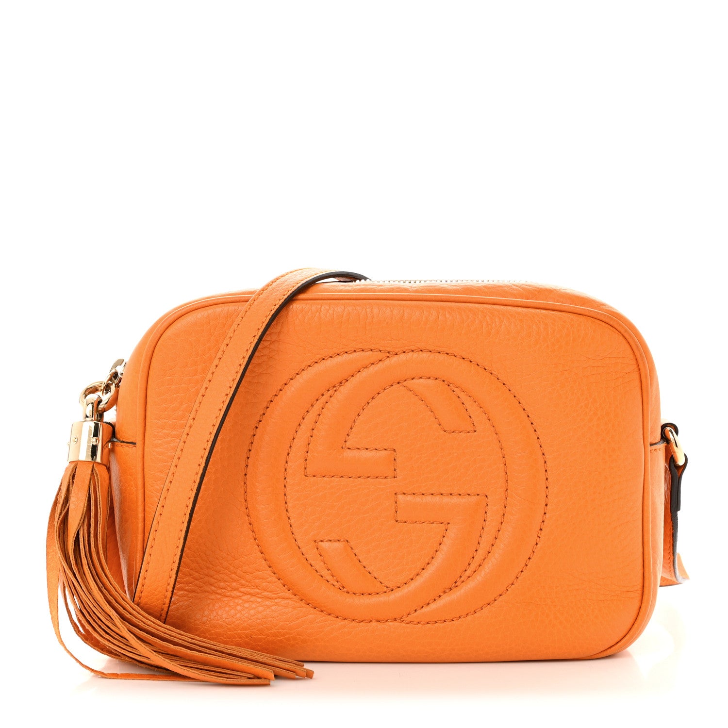 Gucci Pebbled Calfskin Small Soho Disco Bag Curcuma 1 of 16