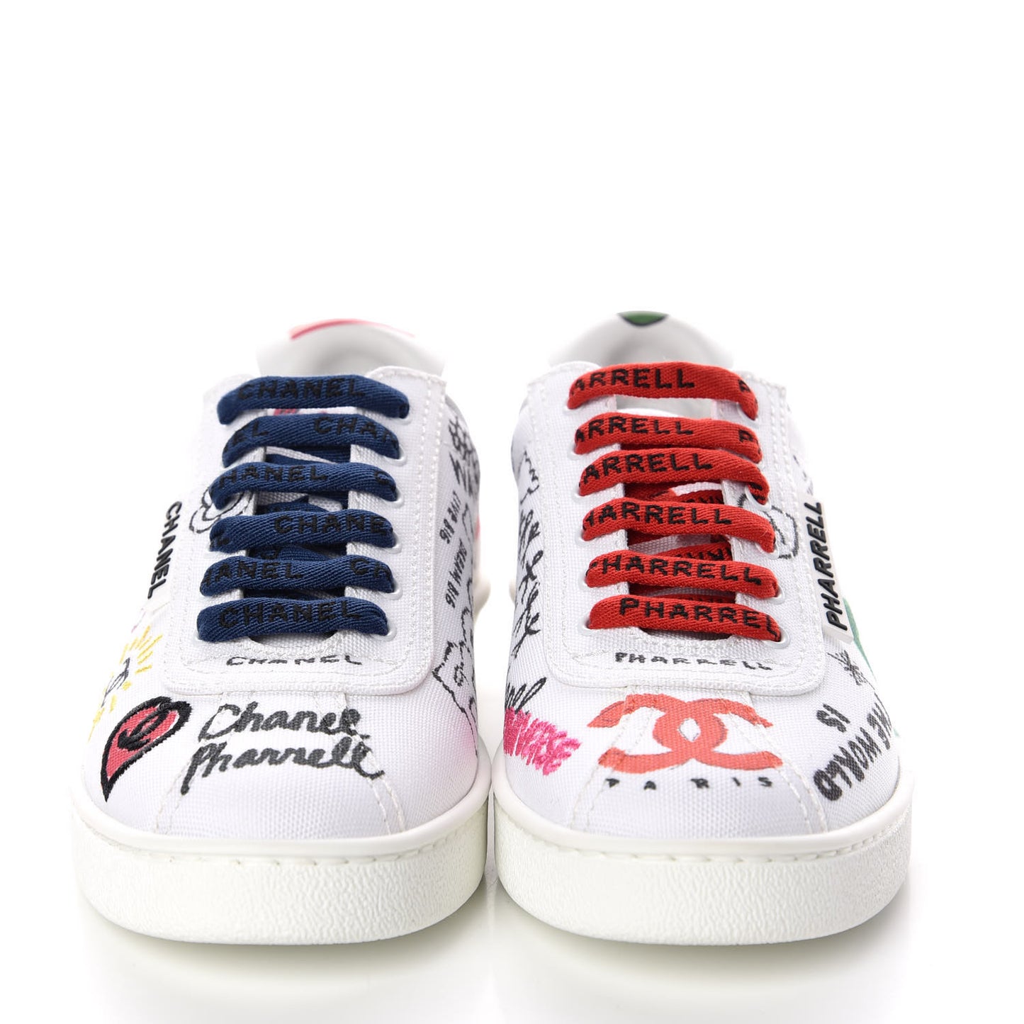x Pharrell Williams Canvas Womens Sneakers 35 White