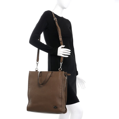 Fendi Calfskin Romano Selleria Shopping Media Tote Moss 3 of 11
