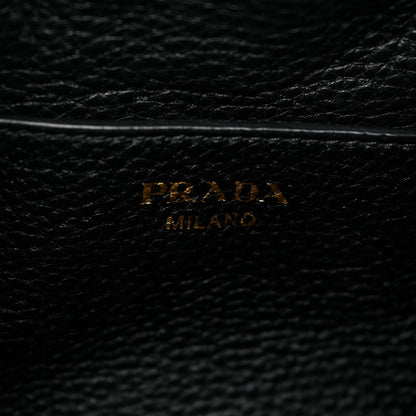 Prada Vitello Daino Drawstring Bucket Black 6 of 10
