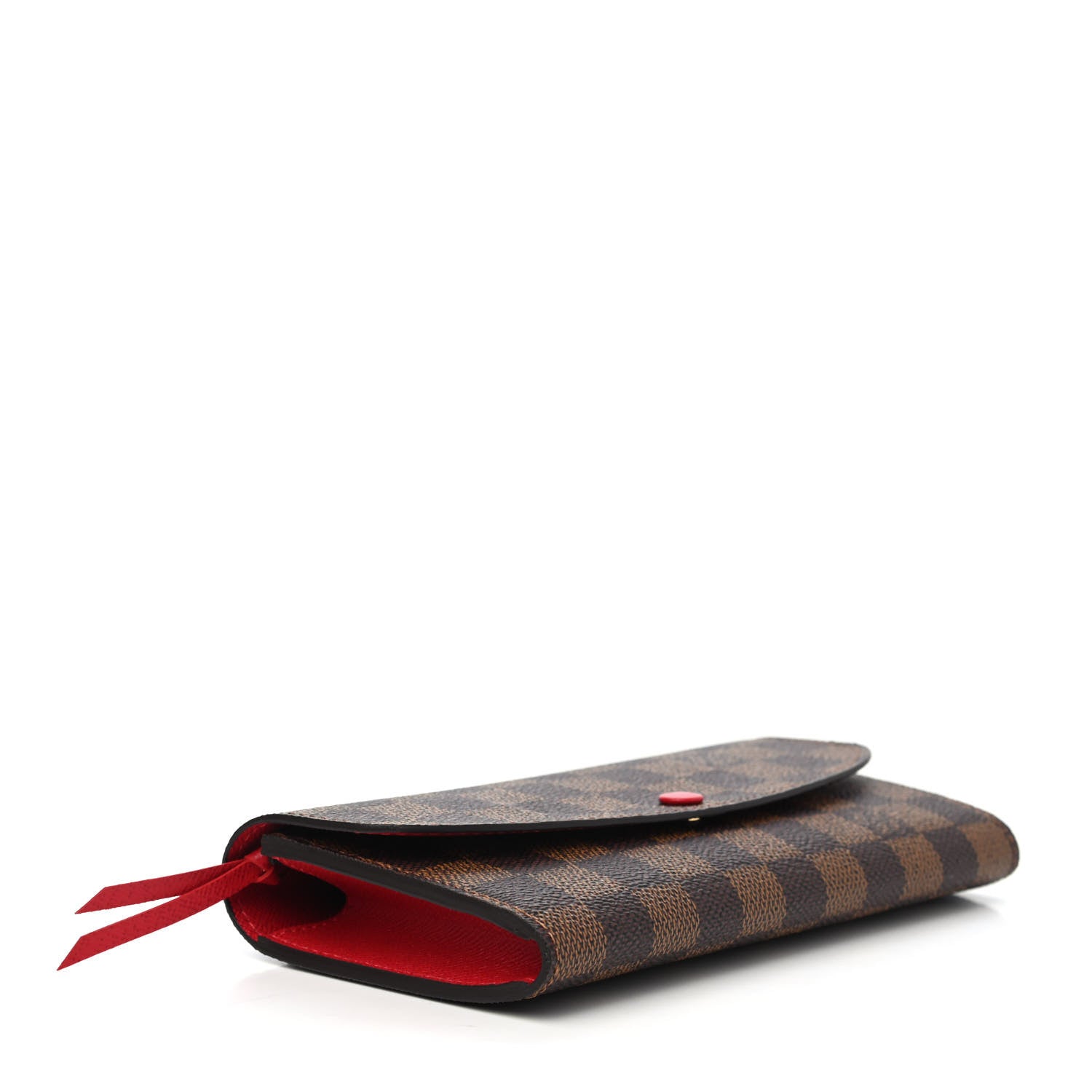 Louis Vuitton Damier Ebene Emilie Wallet Red 3 of 4